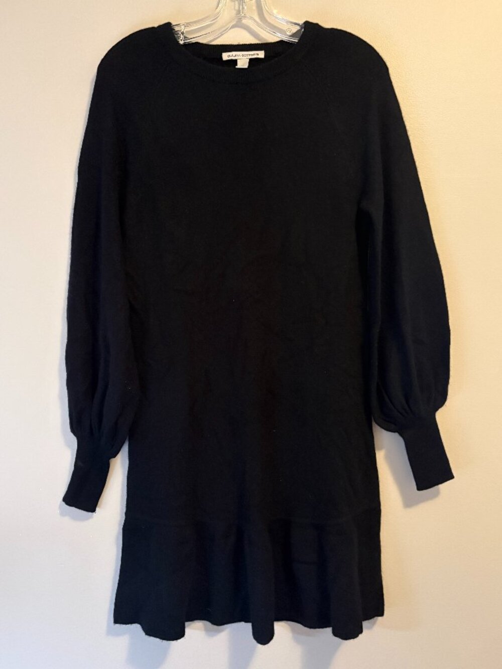 Autumn Cashmere 100% Pure Cashmere Ruffle Hem Sweater Dress X-Small XS